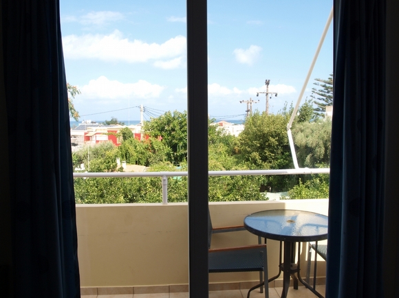 Room 41 balcony looks to the sea at north